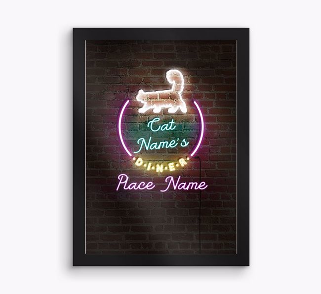 Neon Sign: Personalised {breedCommonName} Framed Print